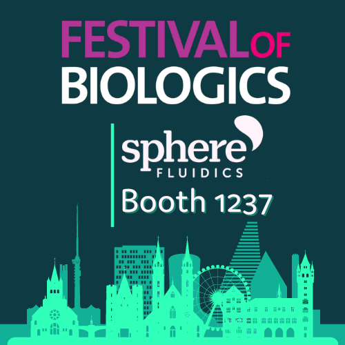 Festival of Biologics, Basel Switzerland, Sphere Fluidics Booth 1237